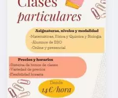 CLASES PARTICULARES NIVEL ESO