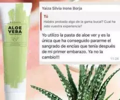 Pasta dental de aloe vera