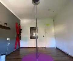 Habitación con barra de Poledance
