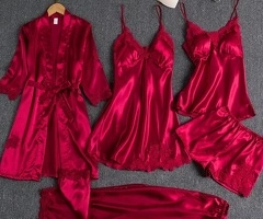 Conjunto Pijama Mujer Satén - 4