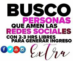 Busco personas que les guste TRABAJAR en Redes Sociales