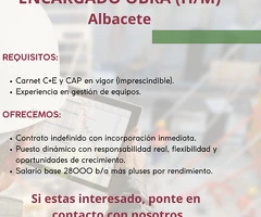 Encargado/a de Obra (H/M) Albacete