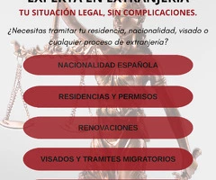 ABOGADA COLEGIADA EXTRANJERIA - RENOVACIONES - ARRAIGOS - PERMISOS - NACIONALIDAD