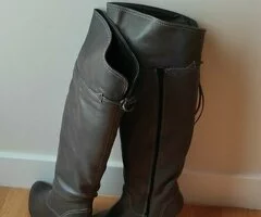 Botas piel color gris - 2
