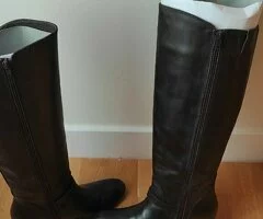 Botas altas piel color marrón