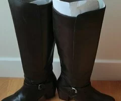 Botas altas piel color marrón - 3