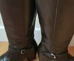 Botas altas piel color marrón - 4