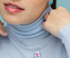 COLLAR LUXENTER UXRE (PLATA DE LEY 925, MULTICOLOR, RODIO) - 3