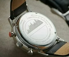 Reloj Akerfalk 🇨🇭 12h / 24h Cronógrafo - Cuero Horween negro "Super Oferta"🔆 - 2