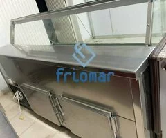 Vitrina Refrigerada 2000mm Acero Inox Con Reserva - 2