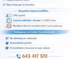 PRESTAMOS PERSONALES PARA PARTICULARES Y AUTONOMOS MAXIMA RAPIDEZ