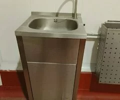se vende lavabo de sala en acero inox con grifo y calentador - 2