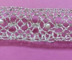 Pulsera hilo plateado - 3