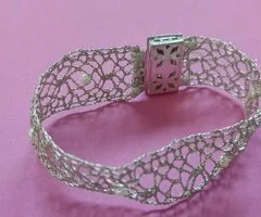 Pulsera hilo plateado - 4