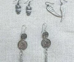 Pendientes plateados