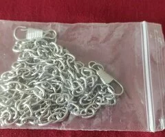 Cadena plateada para bolso - 10