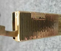 Mechero cromado dorado - 5