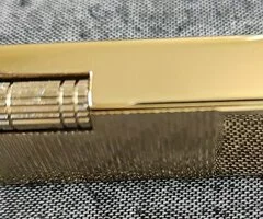 Mechero cromado dorado - 7