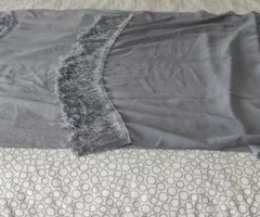 "Pañuelo-echarpe color gris" - 3