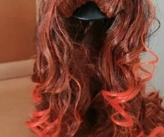 Peluca sintética color naranja - 6