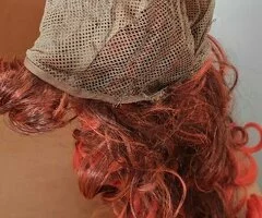 Peluca sintética color naranja - 8