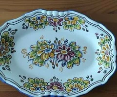 Bandeja o plato ovalado de cerámica Talavera de la Reina - 2