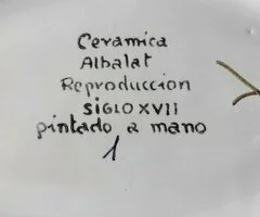 Plato decorativo cerámica S. XVII - 6