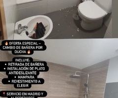 🚿 Cambio Bañera por Plato de Ducha en 1-2 Días
