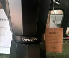 Cafetera Italiana Vinato 6 Tazas Negra