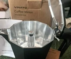 Cafetera Italiana Vinato 6 Tazas Negra - 2