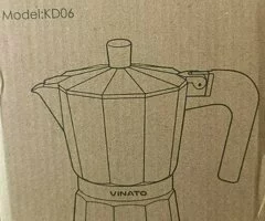 Cafetera Italiana Vinato 6 Tazas Negra - 3