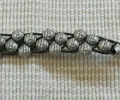Pulsera cuentas plateadas - 3