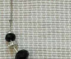 Colgante cuentas negras y plateadas - 2