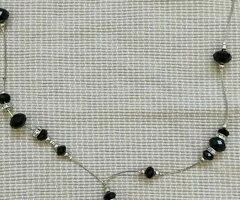 Colgante cuentas negras y plateadas - 3