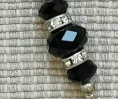 Colgante cuentas negras y plateadas - 4