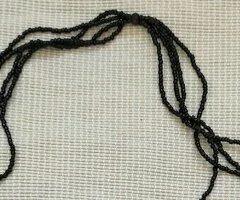 Collar tribal madera y cuentas negras - 3