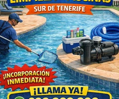 Trabajo en limpieza de piscinas
