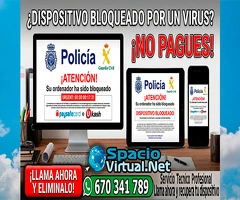 ¡TU DISPOSITIVO ESTÁ BLOQUEADO POR UN VIRUS! ¡NO PAGUES!