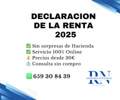 Declaración de la Renta 2025 | Asesoría Online | Toda España
