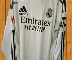 camiseta de futbol real Madrid mangas largas