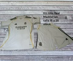 Kit de niño real Madrid talla 16 a 28