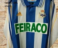 camiseta deportivo de la Coruña mangas largas retro talla S-2XL