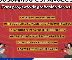 Proyecto de grabación de voz para Españoles y Mexicanos