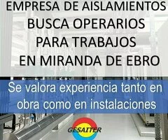 OPERARIOS DE AISLAMIENTO