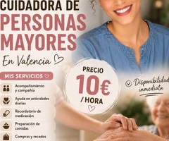 Ofrezco para cuidar personas mayores