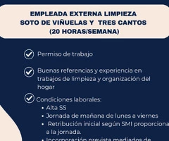 Empleado/a de hogar Soto de Viñuelas - Tres Cantos  (Lunes a Viernes Mañanas -20 horas