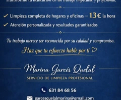 Servicio de limpieza profesional con compromiso y calidad