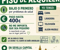BUSCO UN PISO DE ALQUILER, UN BAJO O PRIMERO