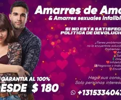 Amarres de amor Garantizados y en pocos dias