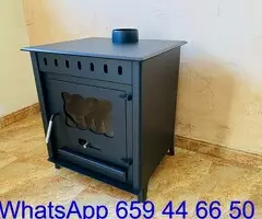 Estufa de leña con salida de humos por Arriba - 4